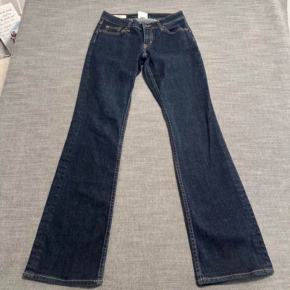 Banana Republic Classic Boot Cut Jeans Womens 2 Dark Blue Stretch Denim Pant